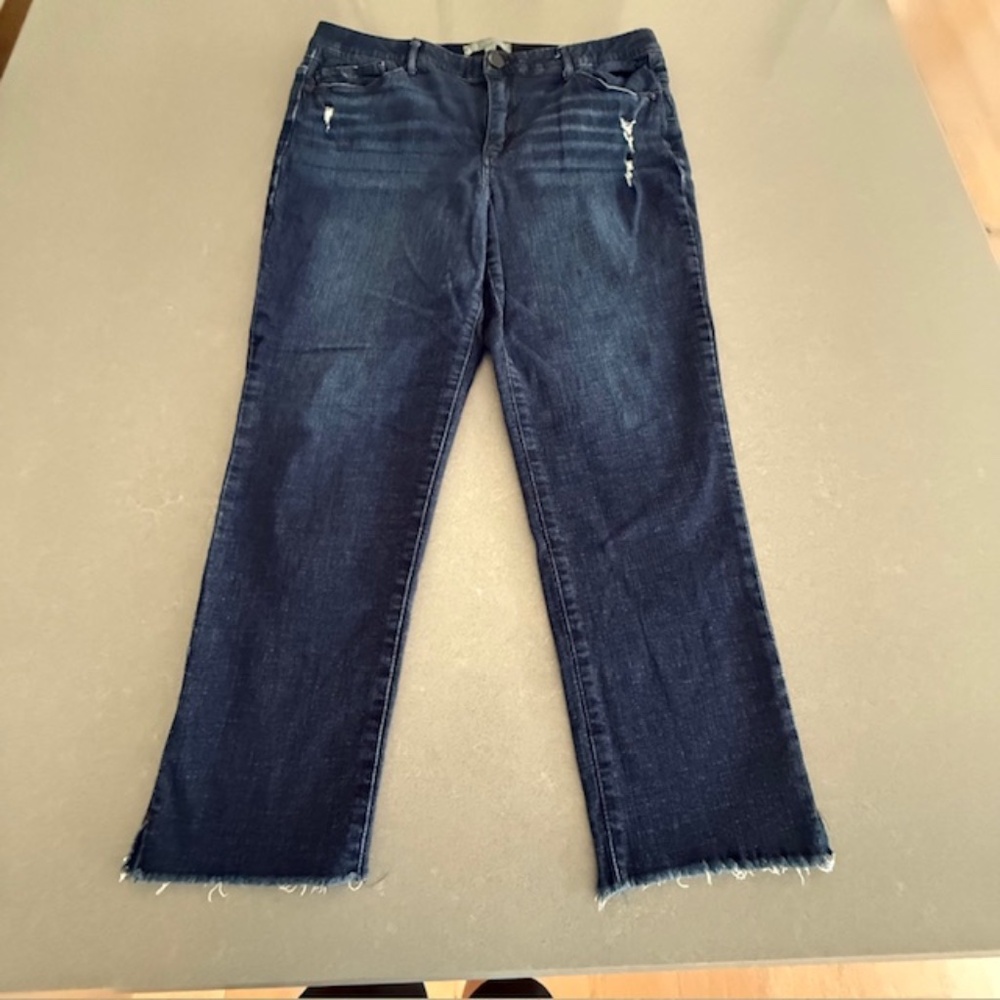 Women's Wit & Wisdom (Nordstrom) Straight Leg High Rise Denim Jeans Size 14